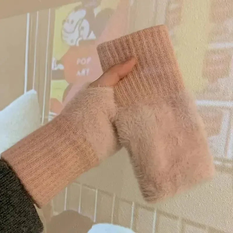 CozyTouch Fingerless Knit Gloves