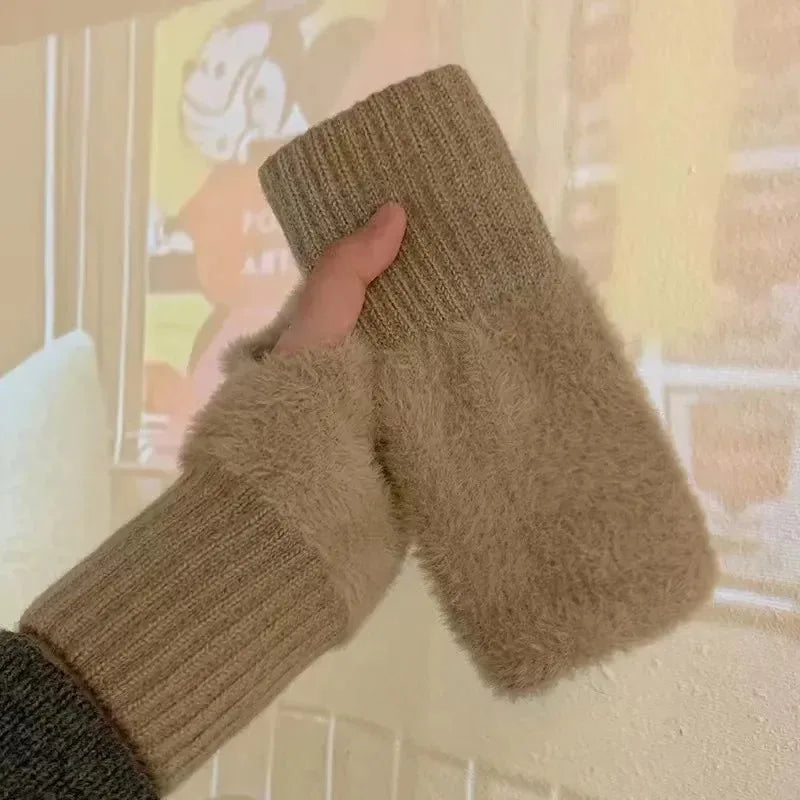 CozyTouch Fingerless Knit Gloves