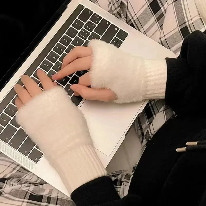 CozyTouch Fingerless Knit Gloves