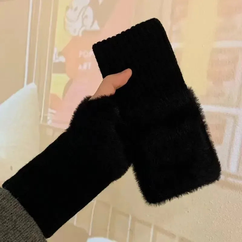 CozyTouch Fingerless Knit Gloves
