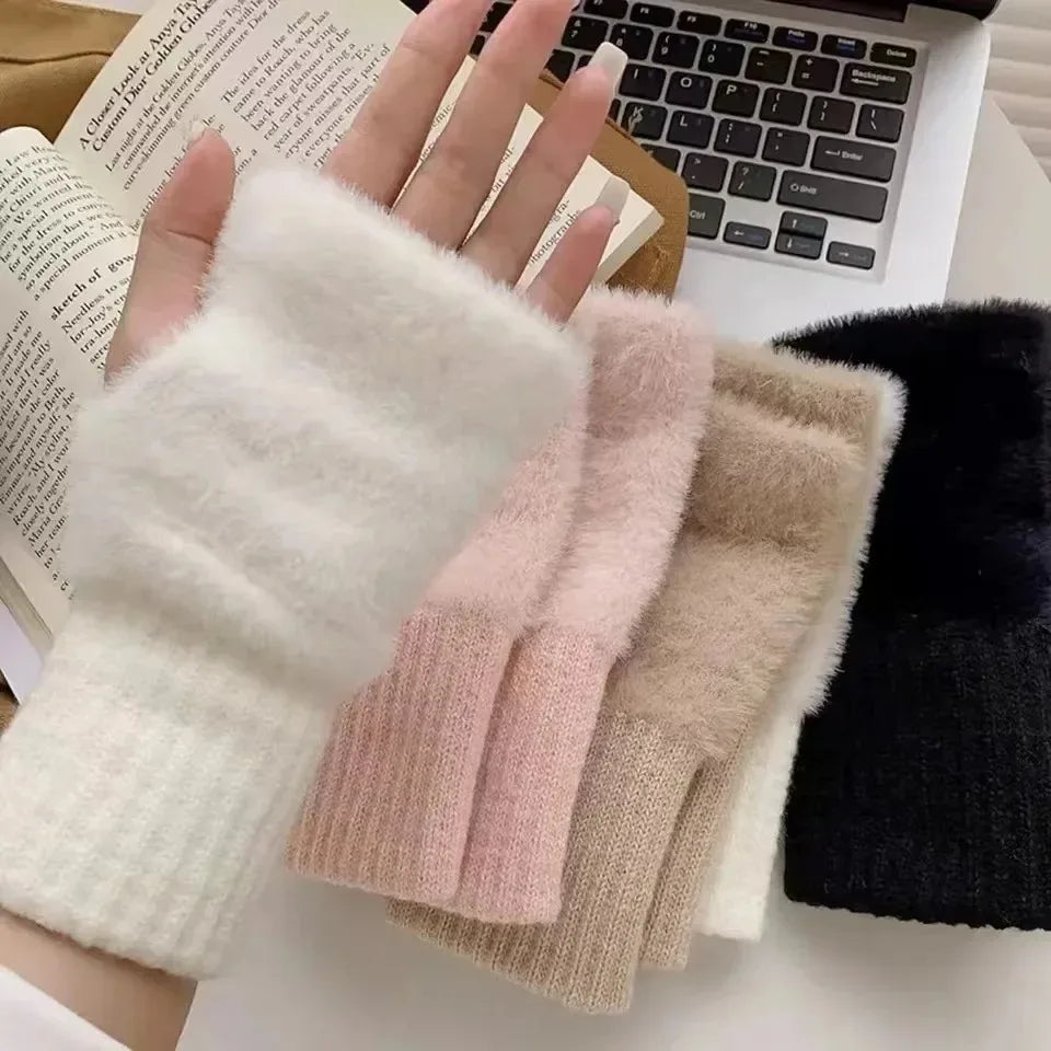 CozyTouch Fingerless Knit Gloves